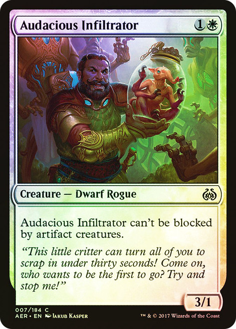 Audacious Infiltrator\nAether Revolt\nSingle\nMagic The Gathering