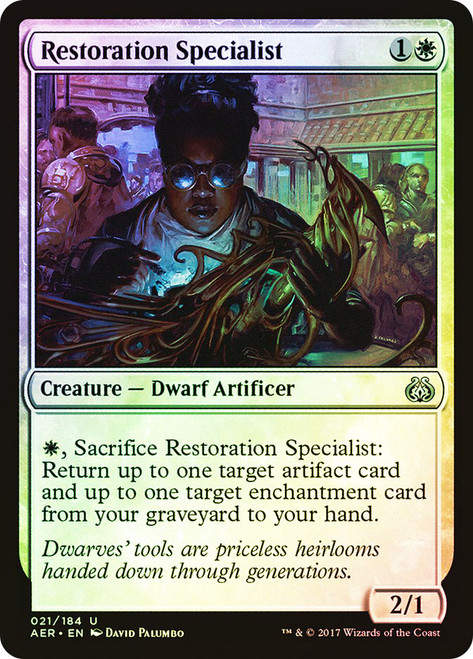Restoration Specialist\nAether Revolt\nSingle\nMagic The Gathering