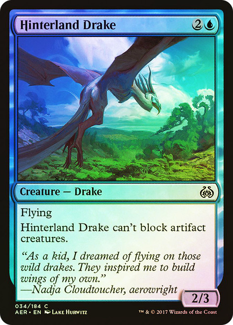 Hinterland Drake\nAether Revolt\nSingle\nMagic The Gathering