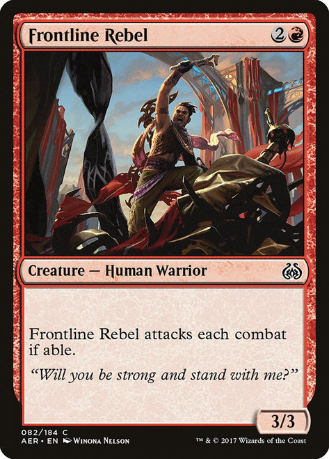Frontline Rebel\nAether Revolt\nSingle\nMagic The Gathering