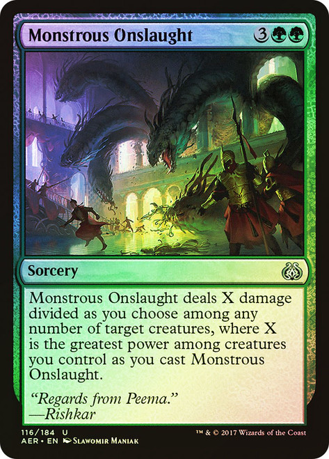 Monstrous Onslaught\nAether Revolt\nSingle\nMagic The Gathering