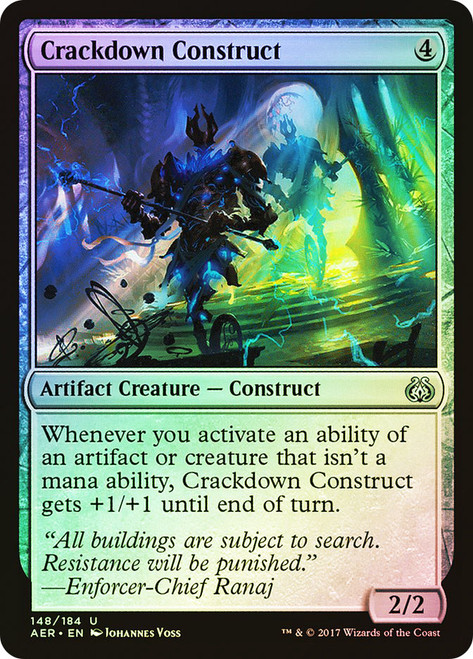 Crackdown Construct\nAether Revolt\nSingle\nMagic The Gathering