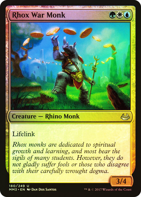Rhox War Monk\nModern Masters: 2017 Edition\nSingle\nMagic The Gathering