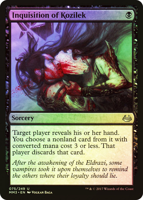 Inquisition of Kozilek\nModern Masters: 2017 Edition\nSingle\nMagic The Gathering