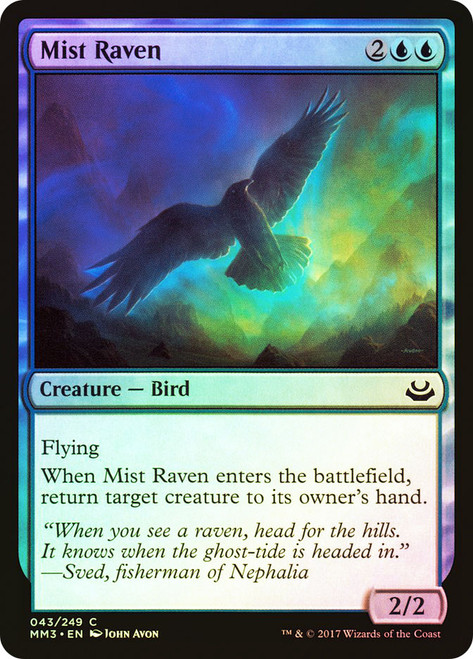 Mist Raven\nModern Masters: 2017 Edition\nSingle\nMagic The Gathering