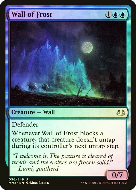 Wall of Frost\nModern Masters: 2017 Edition\nSingle\nMagic The Gathering