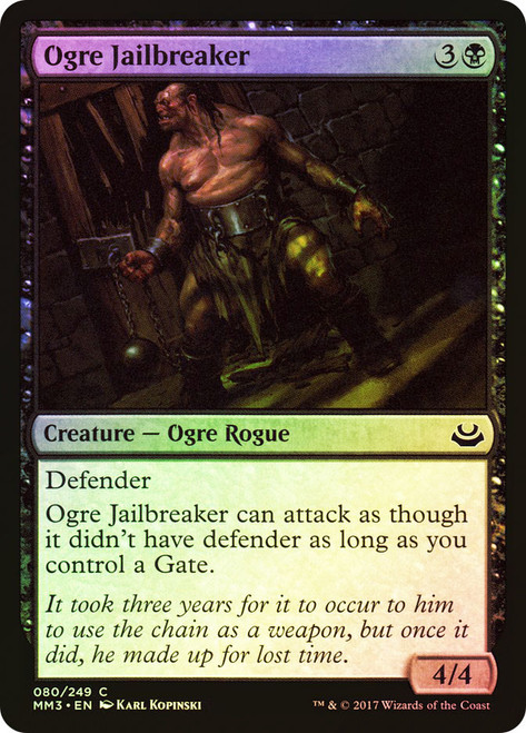 Ogre Jailbreaker\nModern Masters: 2017 Edition\nSingle\nMagic The Gathering