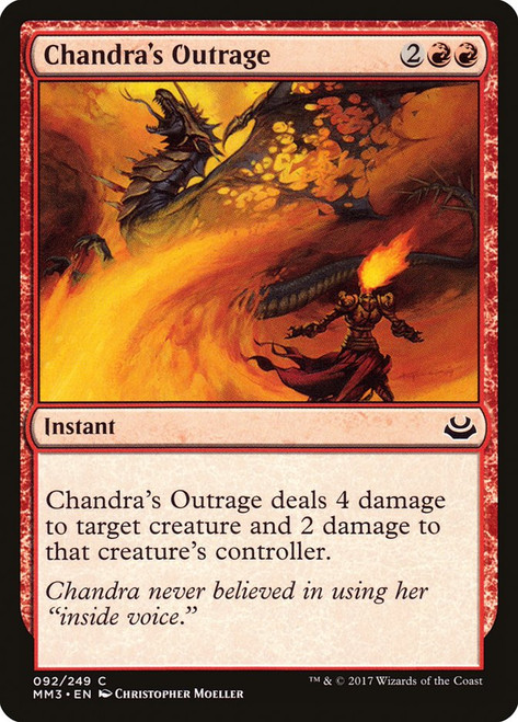 Chandra's Outrage\nModern Masters: 2017 Edition\nSingle\nMagic The Gathering