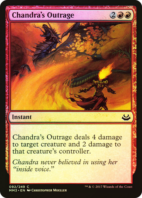 Chandra's Outrage\nModern Masters: 2017 Edition\nSingle\nMagic The Gathering