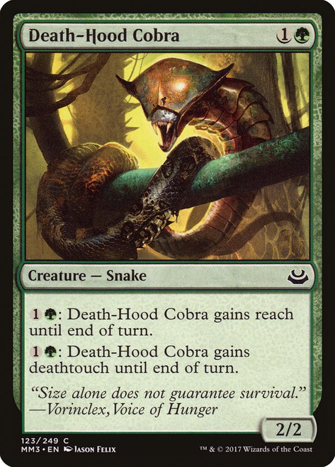Death-Hood Cobra\nModern Masters: 2017 Edition\nSingle\nMagic The Gathering