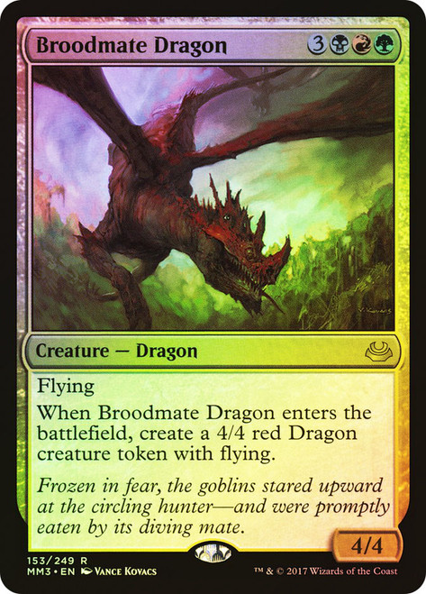 Broodmate Dragon\nModern Masters: 2017 Edition\nSingle\nMagic The Gathering