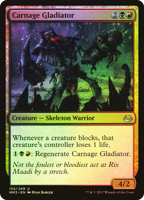 Carnage Gladiator\nModern Masters: 2017 Edition\nSingle\nMagic The Gathering