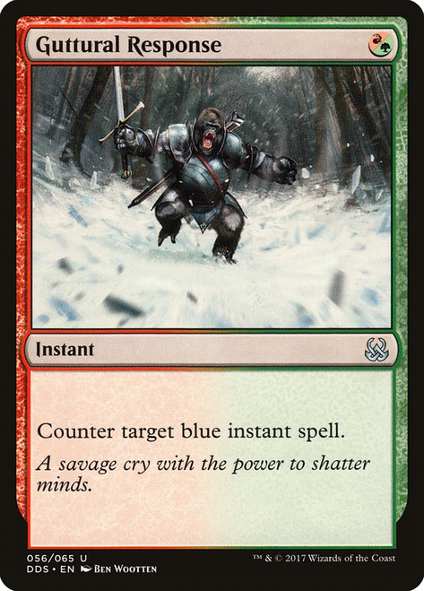 Guttural Response\nDuel Decks: Mind vs. Might\nSingle\nMagic The Gathering