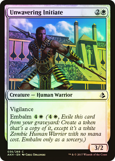 Unwavering Initiate\nAmonkhet\nSingle\nMagic The Gathering