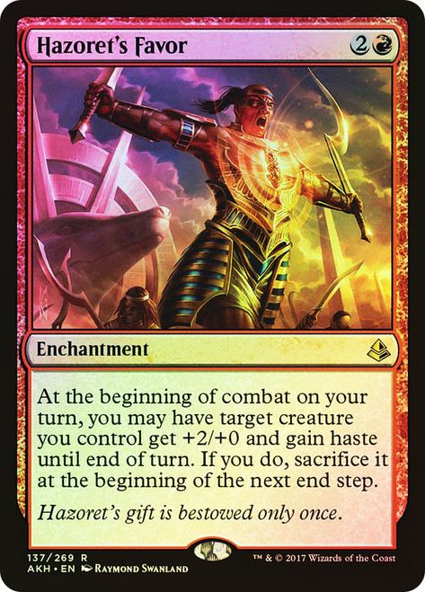 Hazoret's Favor\nAmonkhet\nSingle\nMagic The Gathering