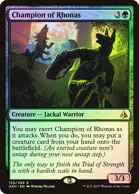 Champion of Rhonas\nAmonkhet\nSingle\nMagic The Gathering