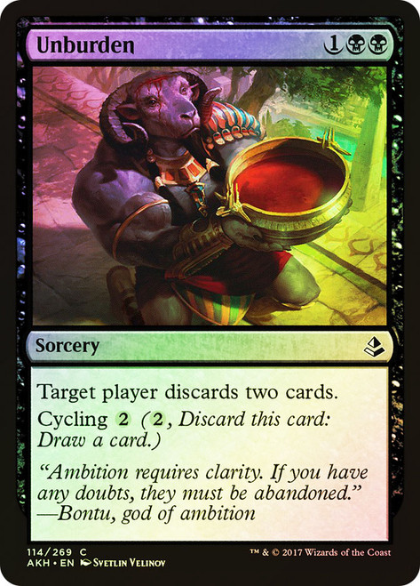 Unburden\nAmonkhet\nSingle\nMagic The Gathering