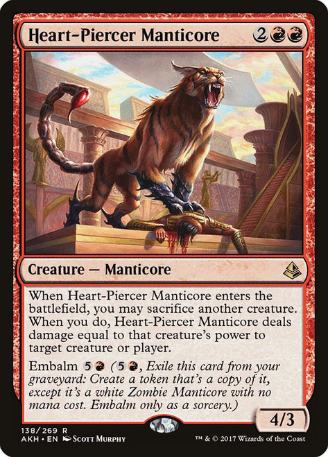 Heart-Piercer Manticore\nAmonkhet\nSingle\nMagic The Gathering