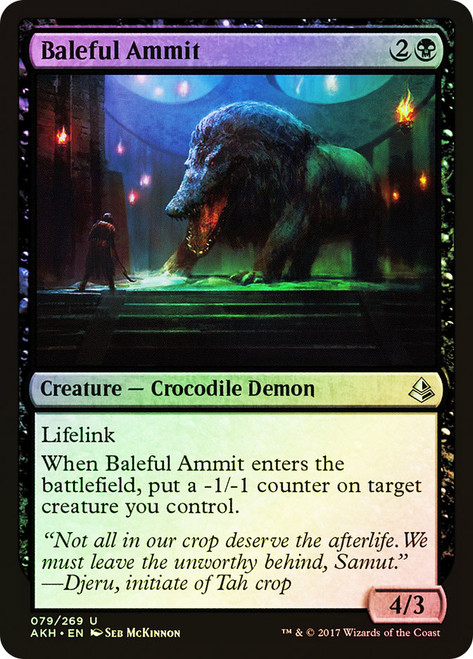 Baleful Ammit\nAmonkhet\nSingle\nMagic The Gathering
