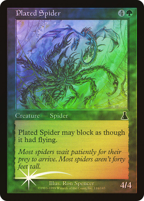 Plated Spider\nUrza's Destiny\nSingle\nMagic The Gathering