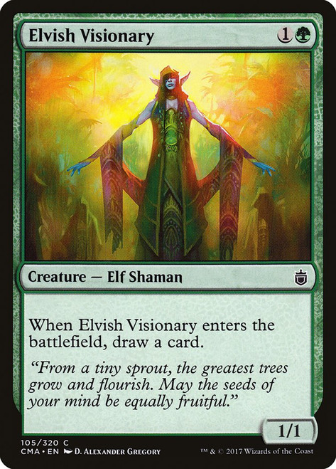 Elvish Visionary\nCommander Anthology\nSingle\nMagic The Gathering