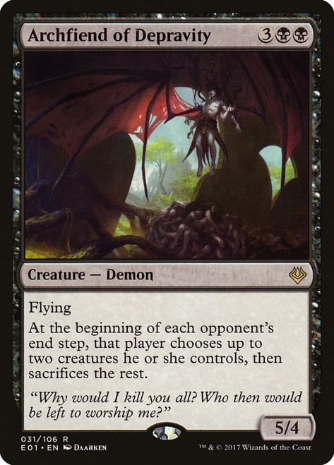 Archfiend of Depravity\nArchenemy: Nicol Bolas\nSingle\nMagic The Gathering