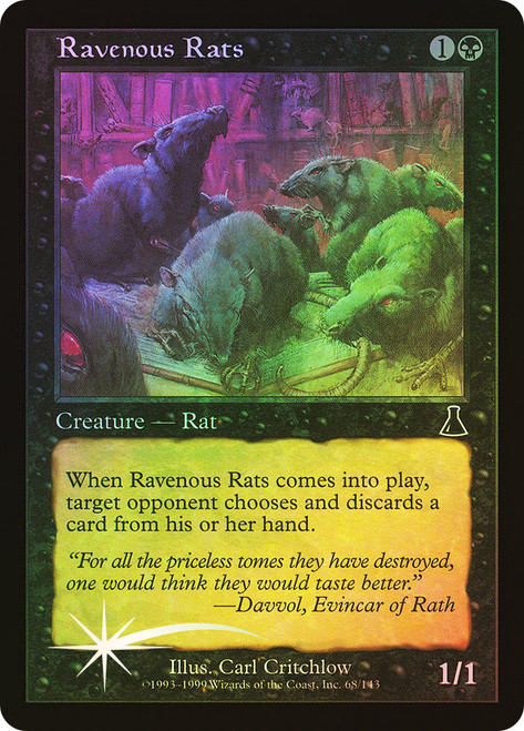Ravenous Rats\nUrza's Destiny\nSingle\nMagic The Gathering