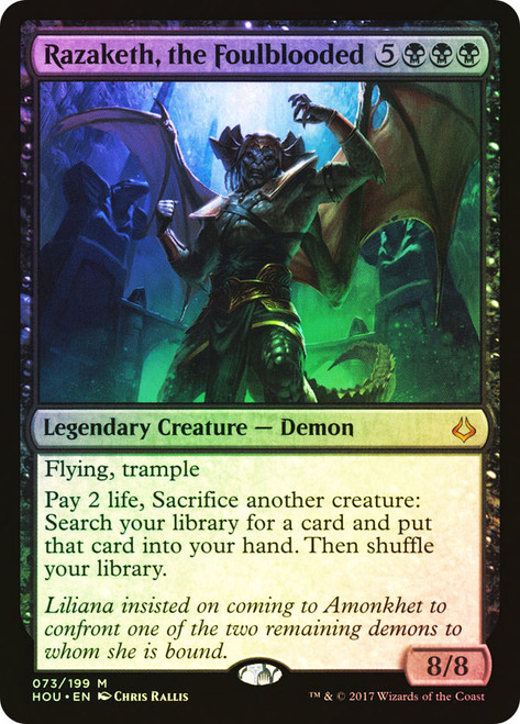 Razaketh, the Foulblooded\nHour of Devastation\nSingle\nMagic The Gathering