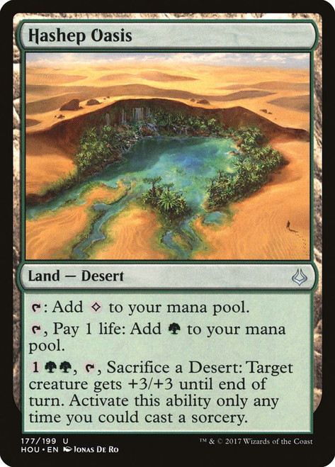 Hashep Oasis\nHour of Devastation\nSingle\nMagic The Gathering