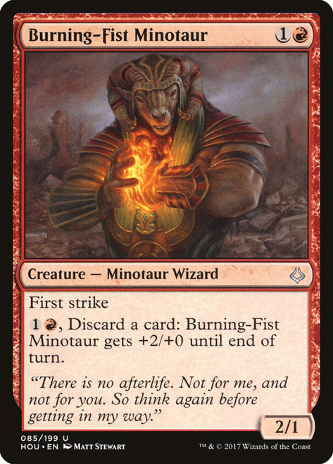 Burning-Fist Minotaur\nHour of Devastation\nSingle\nMagic The Gathering