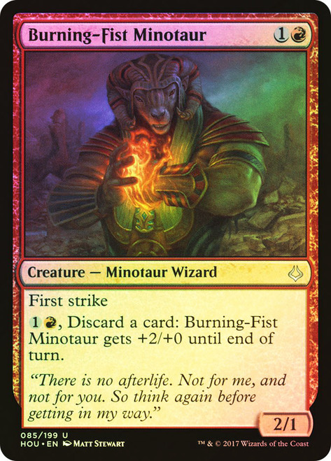 Burning-Fist Minotaur\nHour of Devastation\nSingle\nMagic The Gathering
