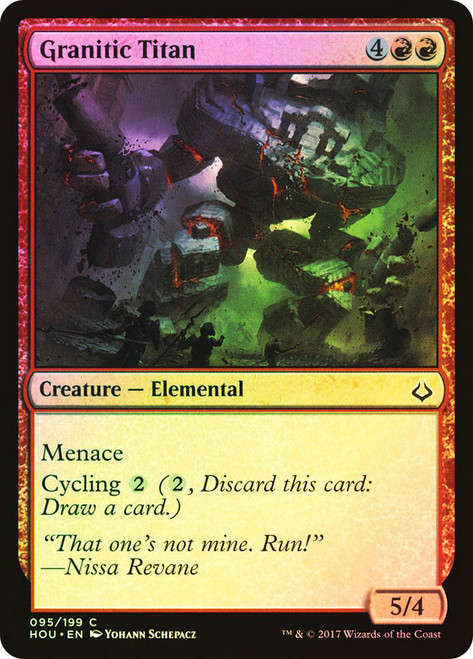Granitic Titan\nHour of Devastation\nSingle\nMagic The Gathering