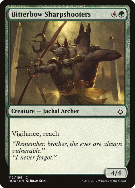 Bitterbow Sharpshooters\nHour of Devastation\nSingle\nMagic The Gathering
