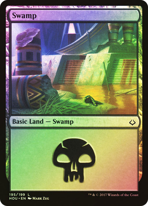 Swamp (#195)\nHour of Devastation\nSingle\nMagic The Gathering