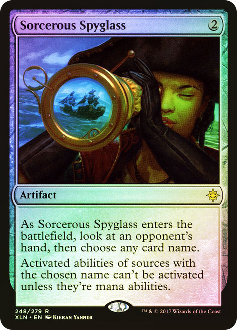 Sorcerous Spyglass\nIxalan\nSingle\nMagic The Gathering