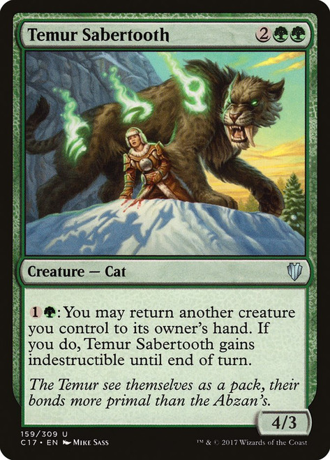 Temur Sabertooth\nCommander: 2017 Edition\nSingle\nMagic The Gathering