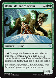 Temur Sabertooth
Commander: 2017 Edition - Portuguese
Single
Magic The Gathering