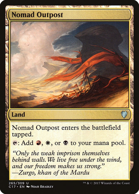 Nomad Outpost\nCommander: 2017 Edition\nSingle\nMagic The Gathering