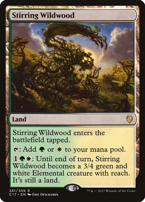 Stirring Wildwood\nCommander: 2017 Edition\nSingle\nMagic The Gathering