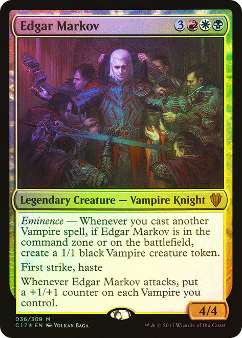 低価新作mtg Edgar Markov J21 EN foil ジャッジ褒賞 エドガー・マルコフ 金、マルチカラー