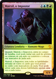 Mairsil, the Pretender
Commander: 2017 Edition - Portuguese
Single
Magic The Gathering