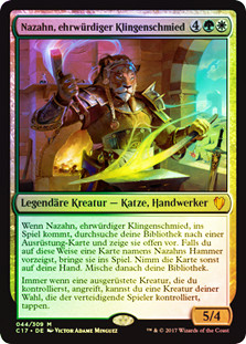 Nazahn, Revered Bladesmith
Commander: 2017 Edition - German
Single
Magic The Gathering