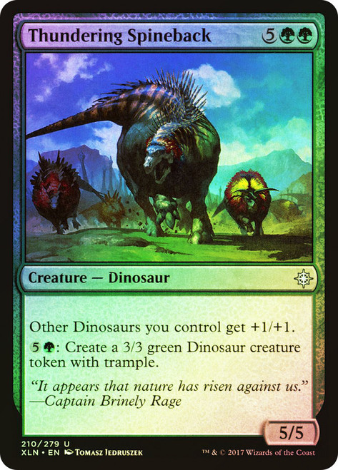 Thundering Spineback\nIxalan\nSingle\nMagic The Gathering