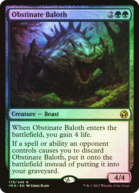 Obstinate Baloth\nIconic Masters\nSingle\nMagic The Gathering