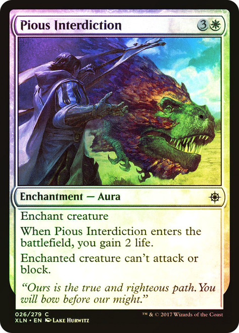 Pious Interdiction\nIxalan\nSingle\nMagic The Gathering
