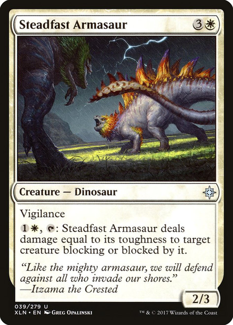 Steadfast Armasaur\nIxalan\nSingle\nMagic The Gathering