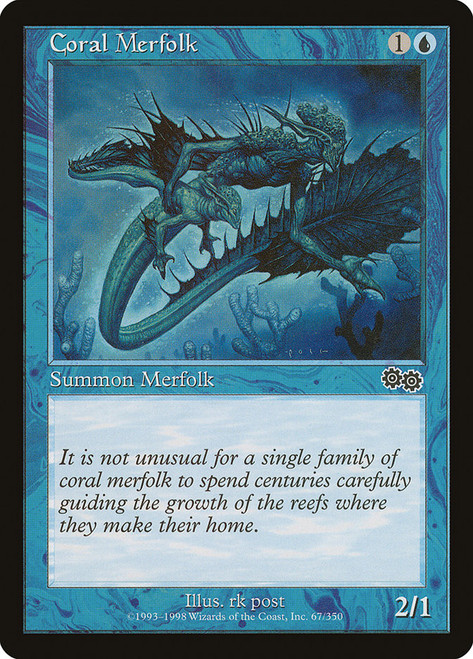 Coral Merfolk\nUrza's Saga\nSingle\nMagic The Gathering