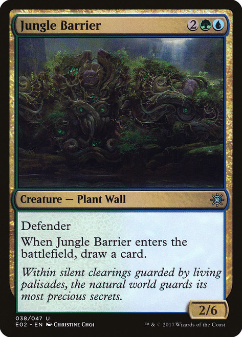 Jungle Barrier\nExplorers of Ixalan\nSingle\nMagic The Gathering