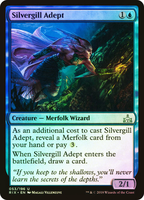 Silvergill Adept\nRivals of Ixalan\nSingle\nMagic The Gathering