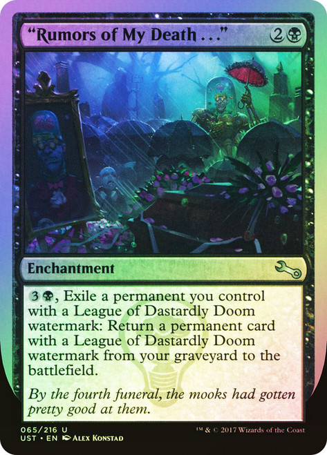 "Rumors of My Death . . ."\nUnstable\nSingle\nMagic The Gathering
